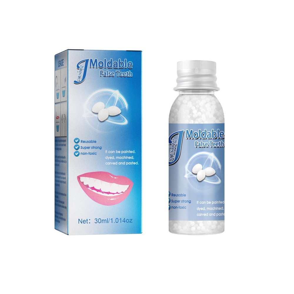 2×Resin False Teeth Solid Glue Temporary Tooth Repair Moldable Teeth Gap Denture