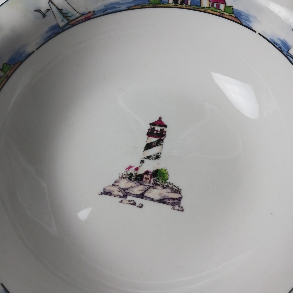 TOTALLY TODAY COASTAL LIGHTHOUSE DINNER SET FOR 2 (8 PIECES)