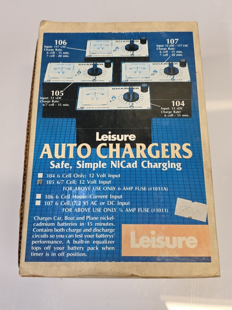Leisure Auto Chargers model 104 6 cell only 12v input