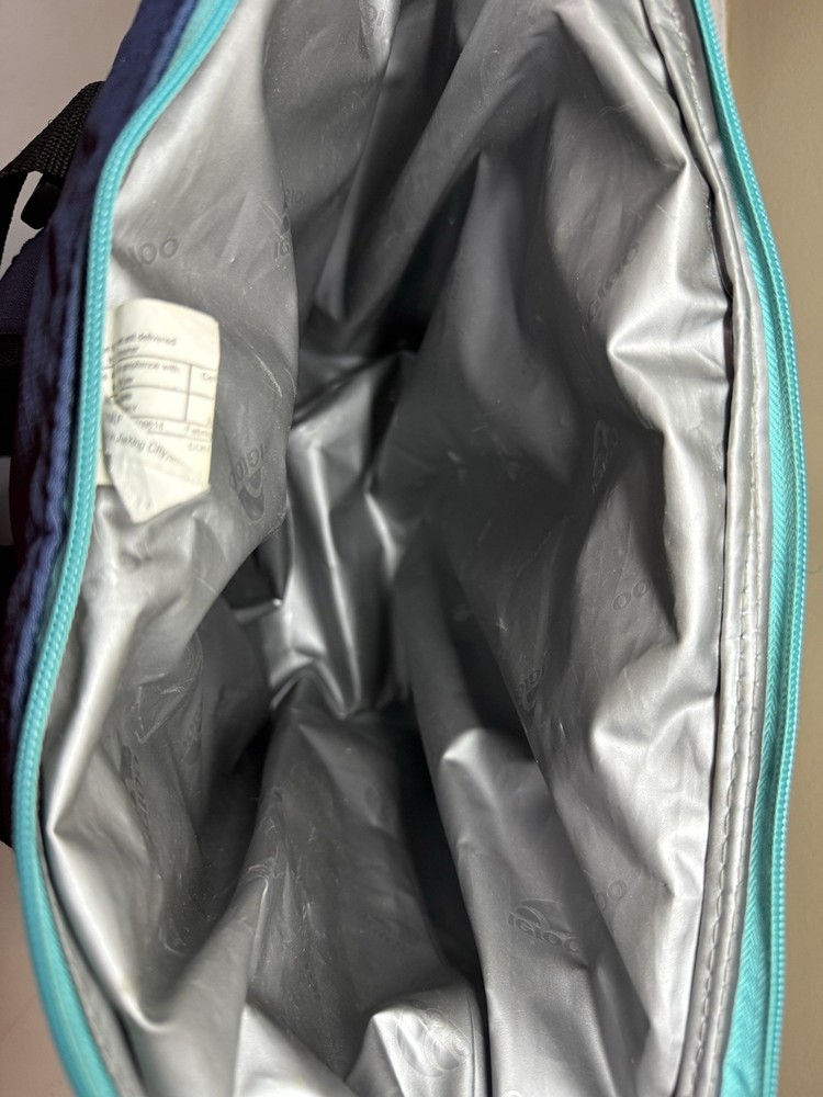 Igloo Backpack Cooler Blue Black Teal with Shoulder Strap Compartments