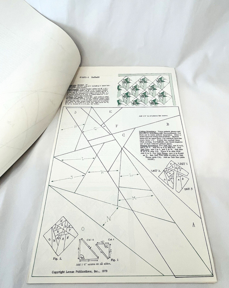 Fantasy Garden Instructions Assembling Quilt Designed Susie Ennis 1979 Patterns