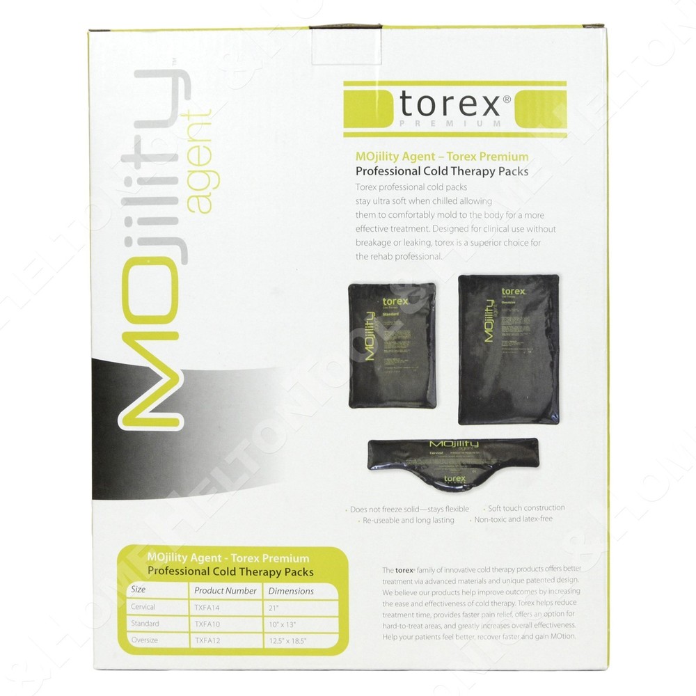 Torex TXFA12 Professional Cold Therapy Flat Pack Black Oversized - 12.5" x 18.5"