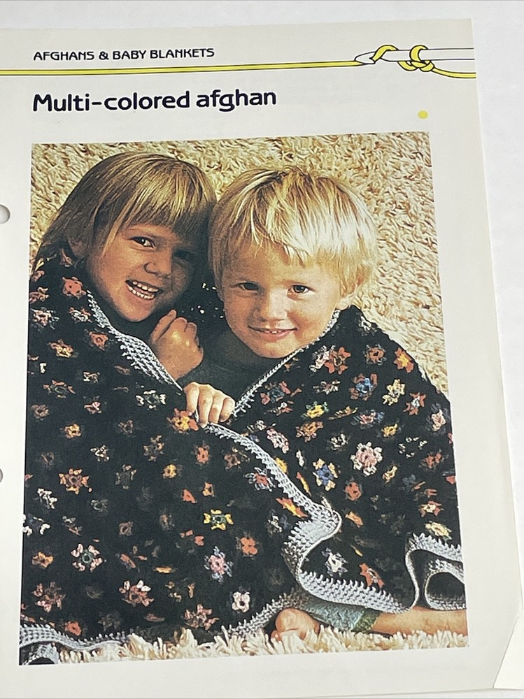 Marshall Cavendish Childs Multi Colored Afghan  Crochet Pattern