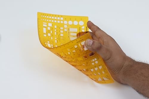 Rectangular Shapes Template Stencil Drafting Jewellery Design Tool 242x123mm