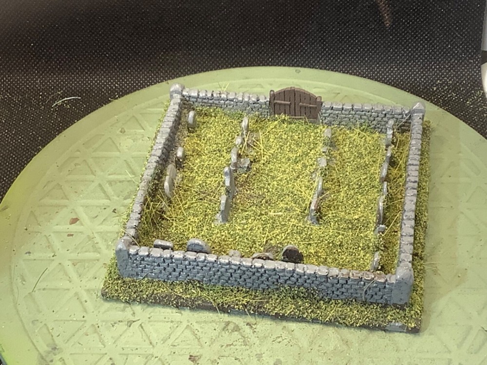 15mm Handpainted Walled Cemetery