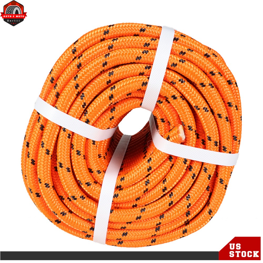 1/2" ×200' Double Braid Polyester Rope Nylon Pulling 6180lbs Breaking Strength