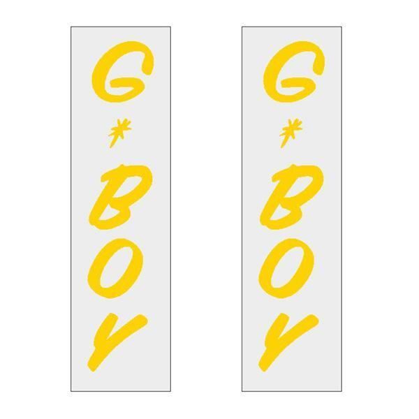 G-BOY Script - YELLOW Vertical decal pair