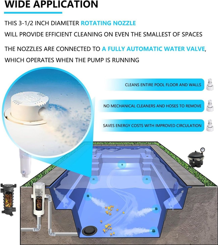 PCC2000 Rotating Head Nozzle for Paramount PCC2000 In-floor Cleaning System
