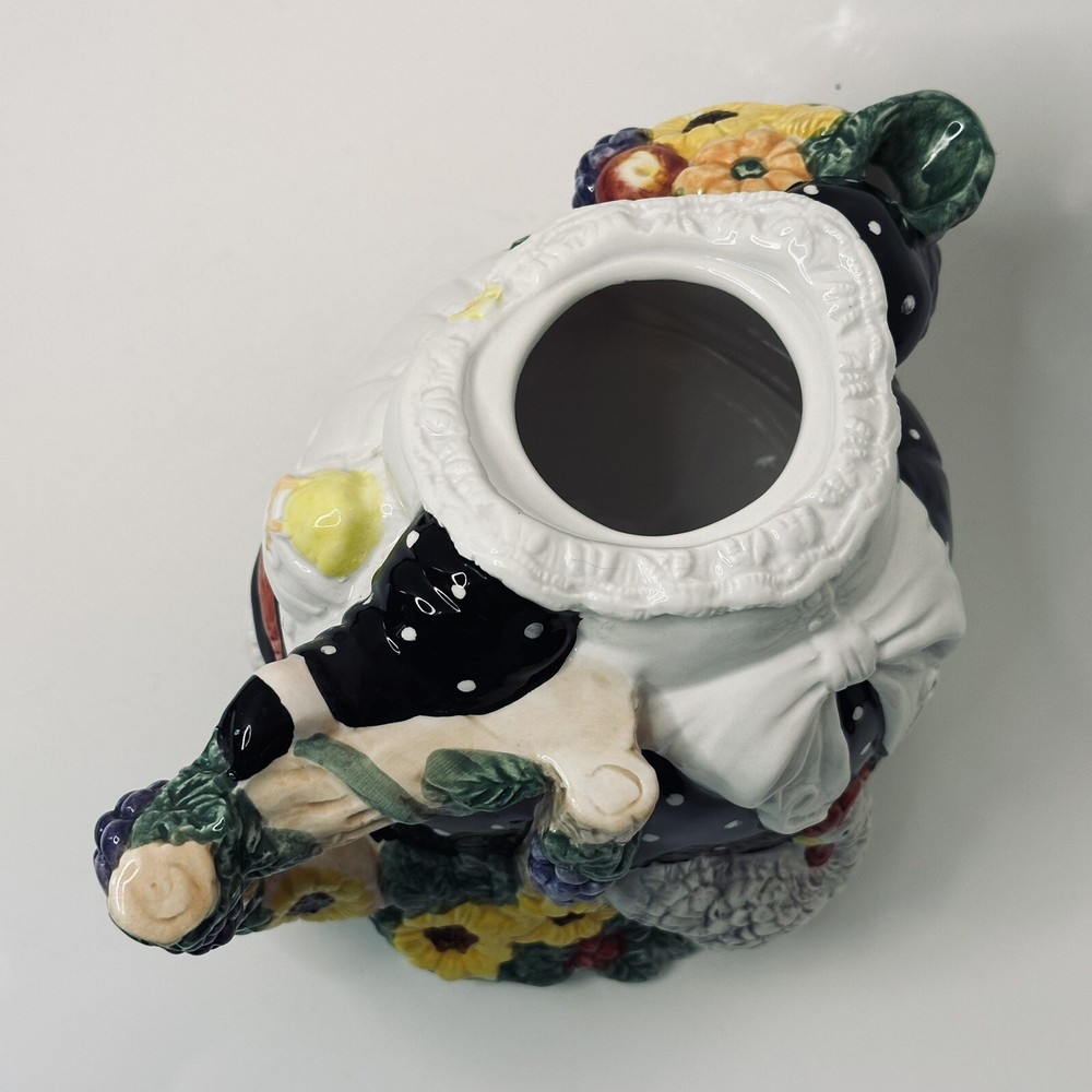 Fitz & Floyd Teapot, flowers apron, 1993, Replacement VINTAGE