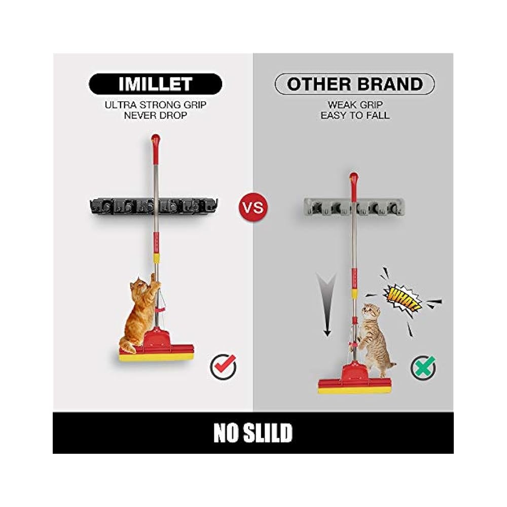 Multi,Use Wall Rack with 5 Ball Slots & 6 Hooks, Spring Clips, Keeps