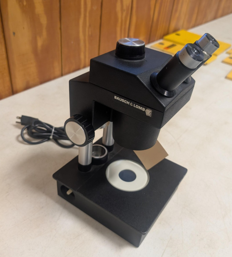 Bausch and Lomb Stereoscope Microscope Head and base