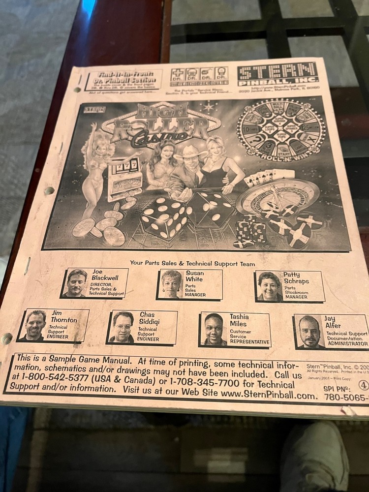 High Roller Casino Pinball Manual
