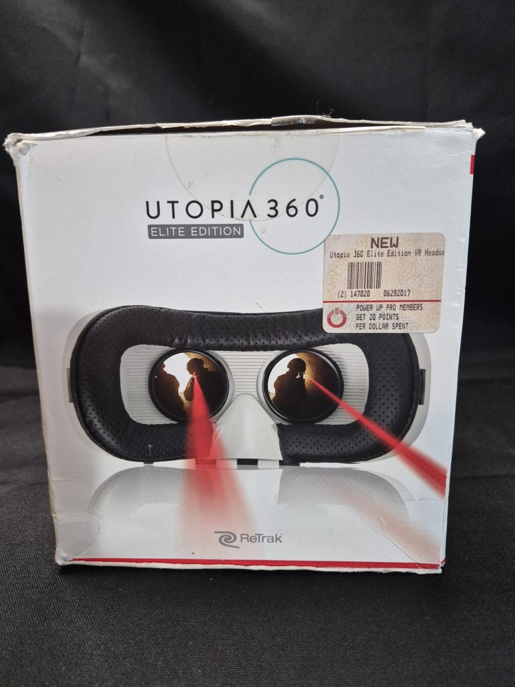 Utopia 360 Virtual Reality 3D Headset + Bluetooth Controller New In Box