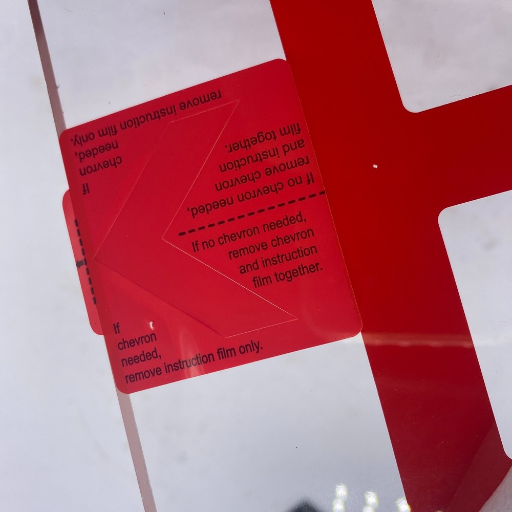 RED EXIT SIGN PANEL 6" SIGN PANEL SCRATCHED 7"x6" ⭐