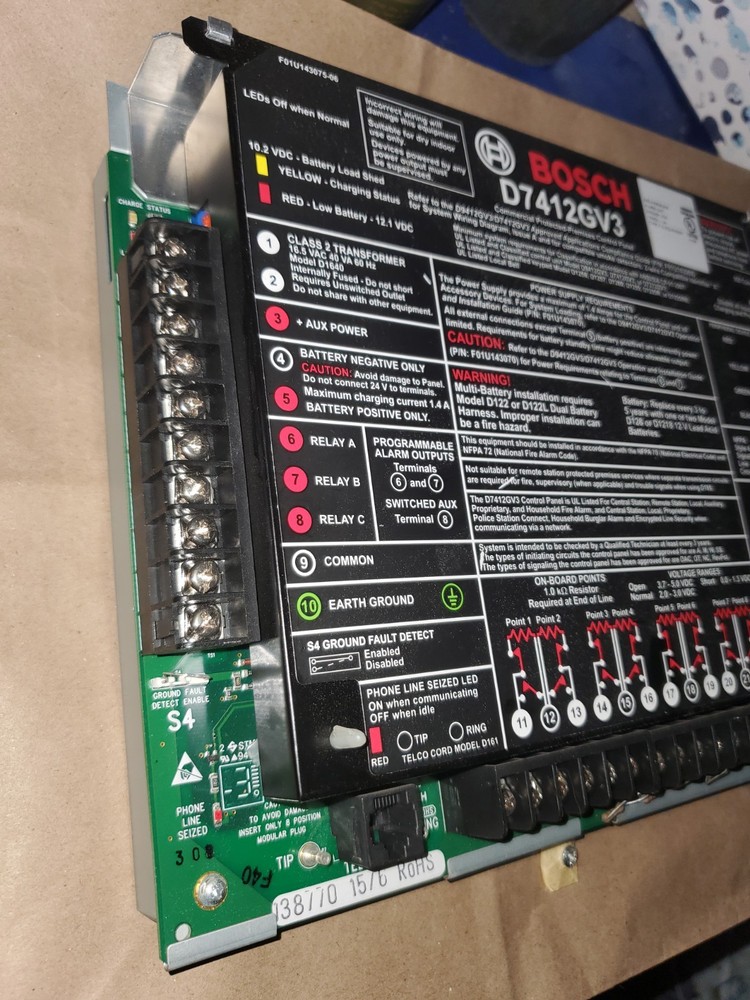 Fire Alarm Panel Bosch D7412GV3 Control Circuit Board