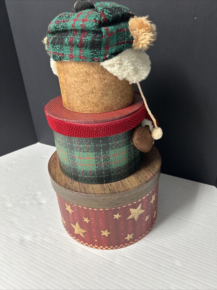 Three tier bear Holiday boxes containers