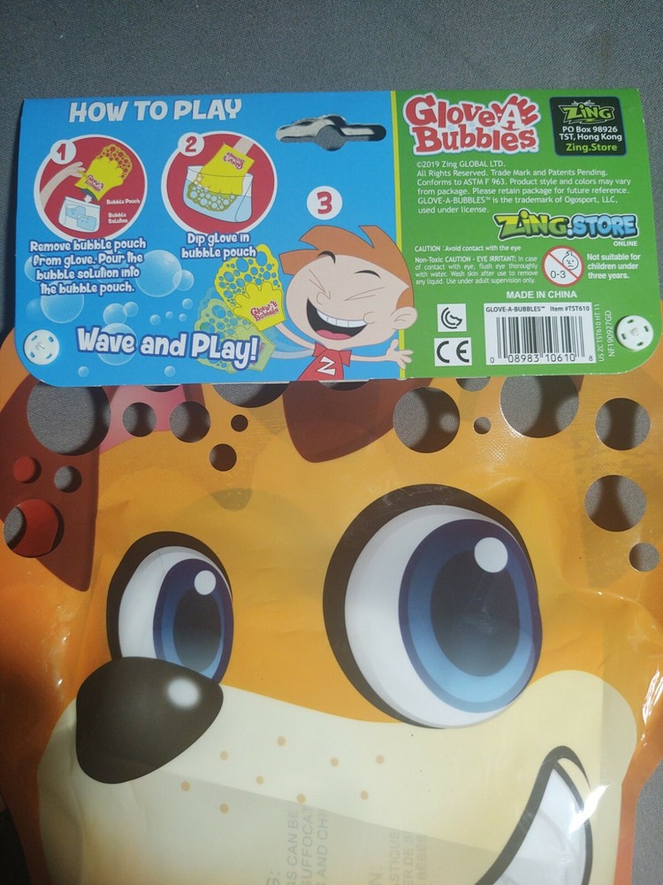 Zing Glove-A-Bubbles Wave & Play 2 Packs - Fox and Dog