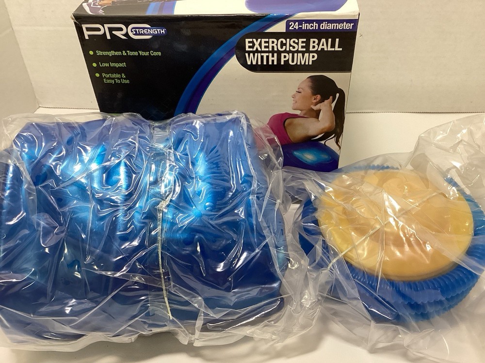 Pro Exercise Ball With Pump 24” Blue