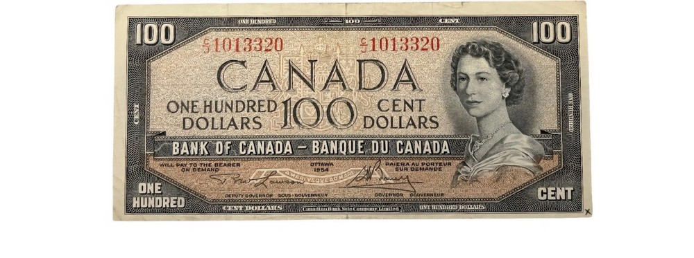 1954 Canada 100 Note