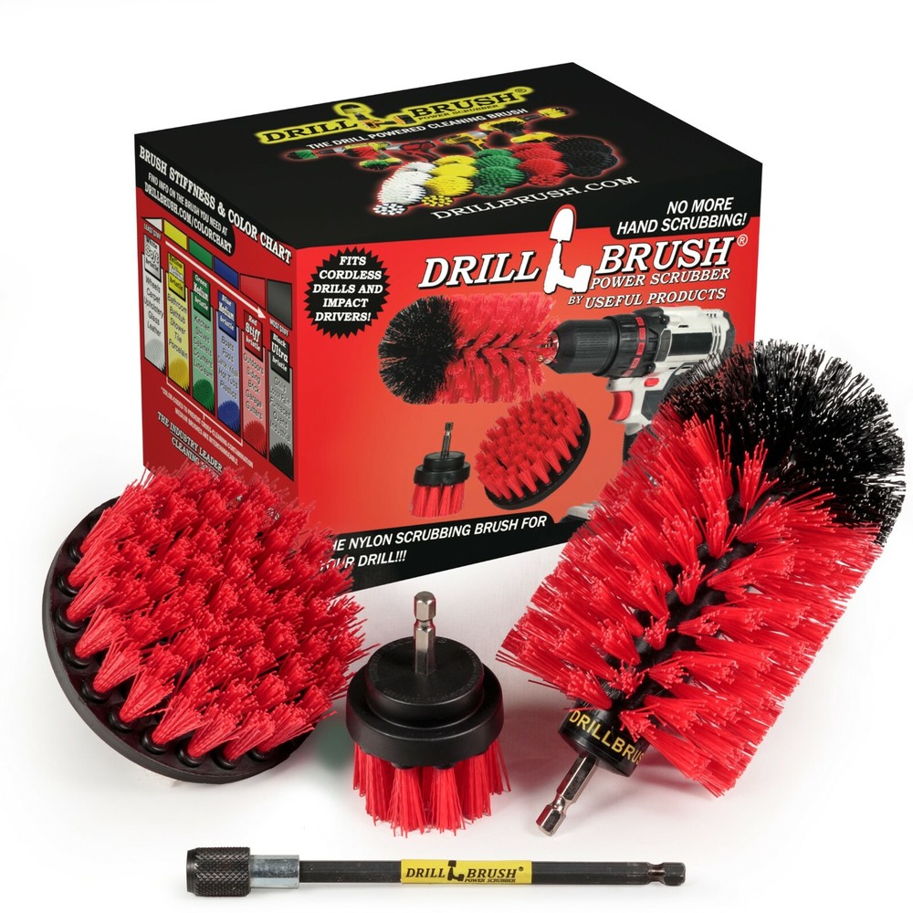Multi Surface Cleaning Brush with Long Reach Extension - Rotary Tool Accessory