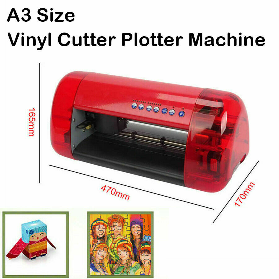 A3 Stickers Cutter Vinyl Cutter Plotter Cutting Machine Contour Cut Function New