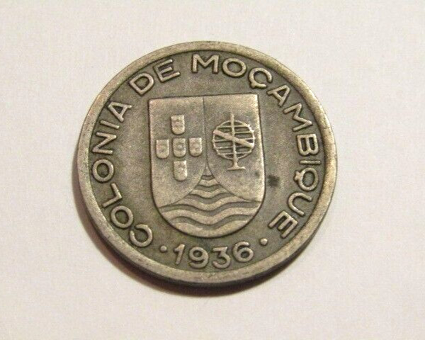 Mozambique 1936 50 Centavos Coin