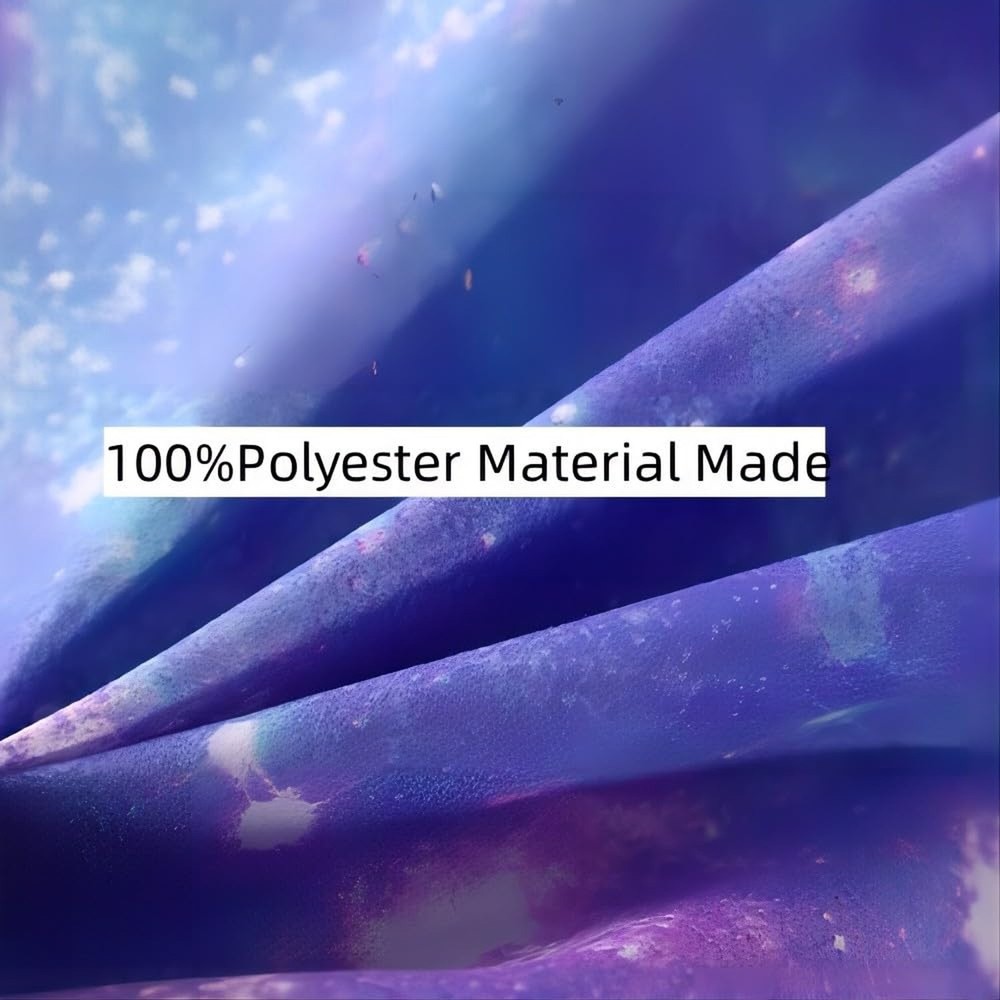 SDIII 4PCS Colorful Galaxy Queen Sheets Set Soft Microfiber Space Sheets Quee...