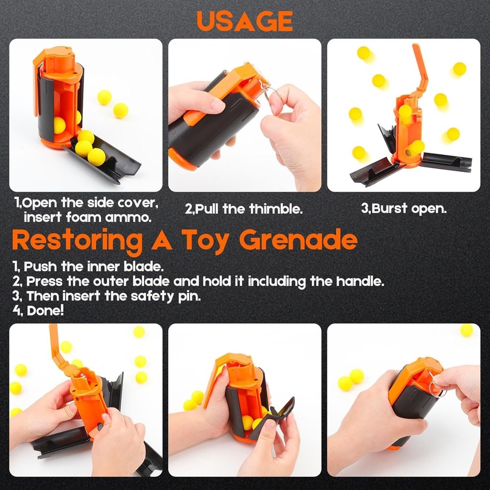 Tactical G Renade, Plastic Toy-Grenade for CS Battle Game