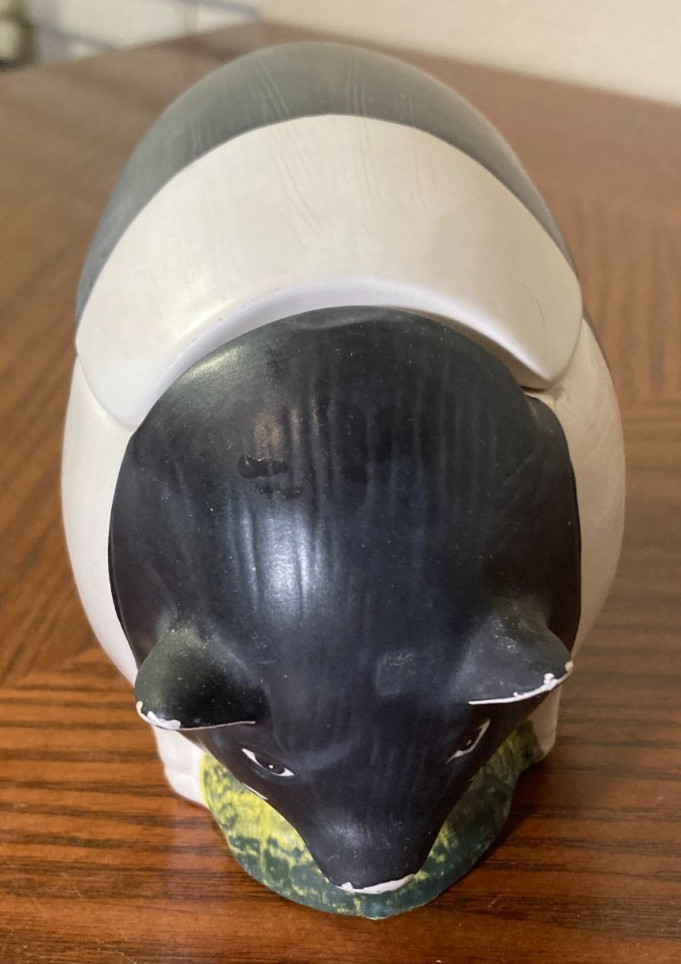 Sakura Hand Painted Pig Sugar Bowl