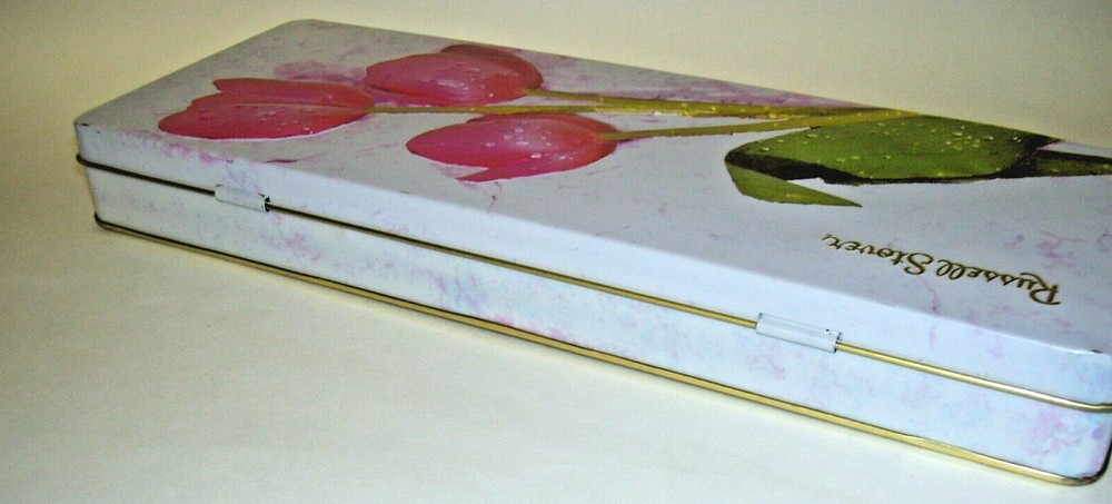 Hinged Tulips Tin Box