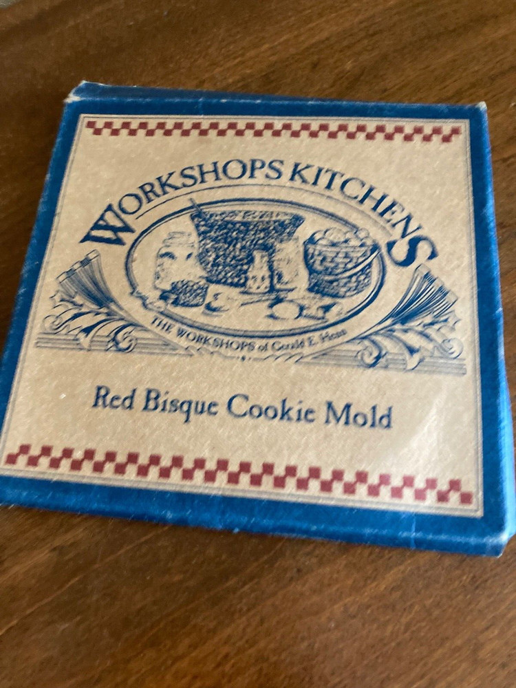 Red Bisque Cookie Mold, Christmas Tree Shape by Workshops Kitchens