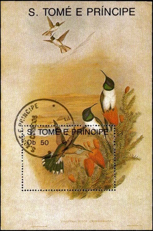 São Tomé e Príncipe Birds Mini Sheet CTO
