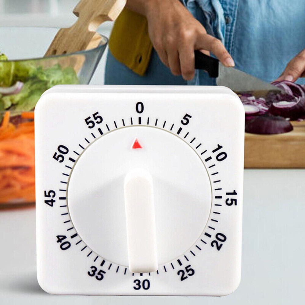 Mechanical Timer Game Count Down Counter 1Hr/60Min Alarm Kitchen Cooking Tool