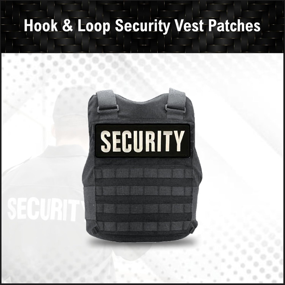 | Embroidered Security Patch | Security Badge Hook and Loop for Security Vest |