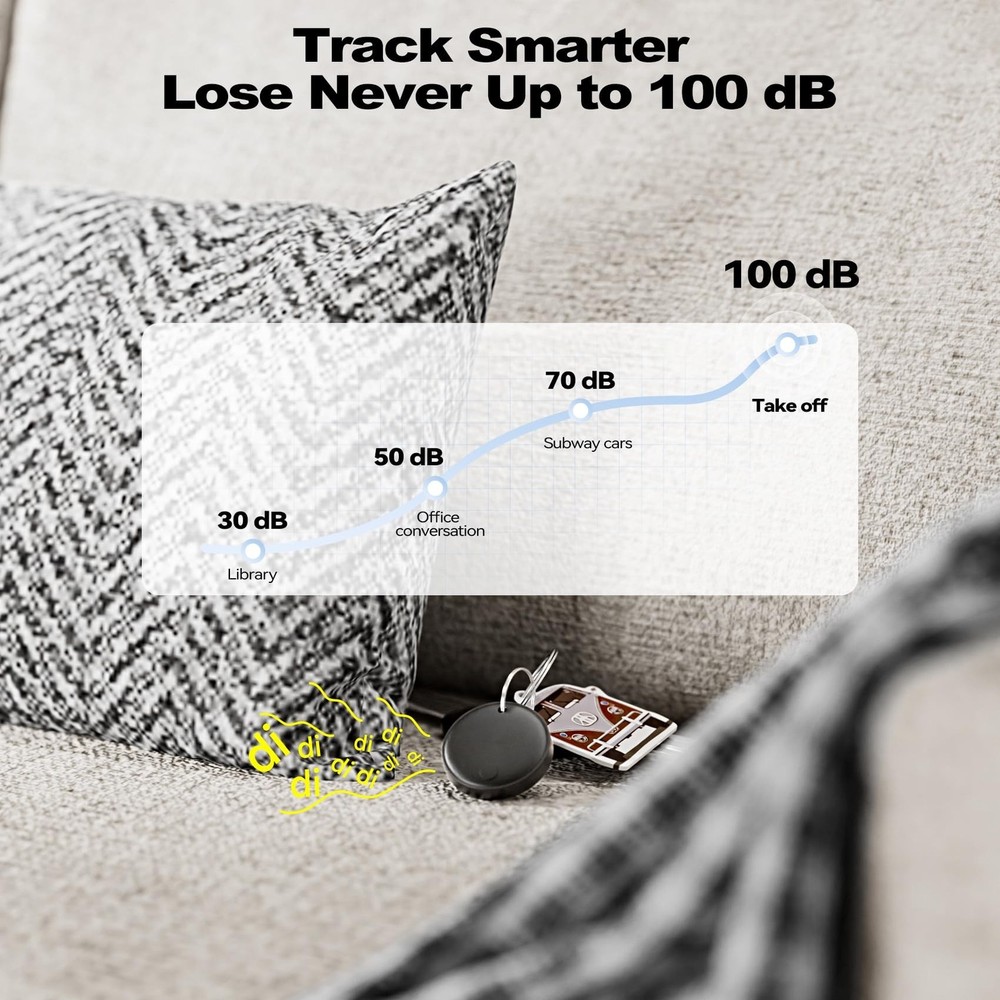 Eelexa Dual Platform (for iOS and Android) Smart Tag Tracker, 4 Pack Dual Sys...