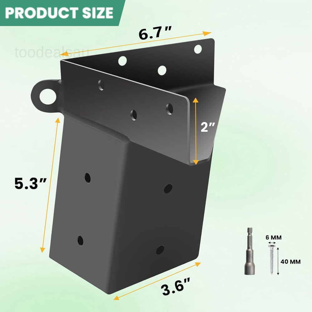 Deer Stand Brackets 4"x 4", Elevator 4Pcs, Blind Black