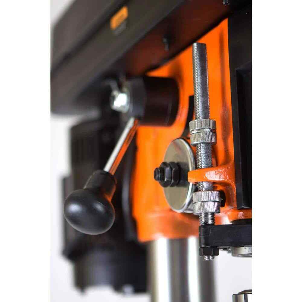 Benchtop Drill Press 12 in. Variable Speed Cast Iron Laser Work Light 5/8 in