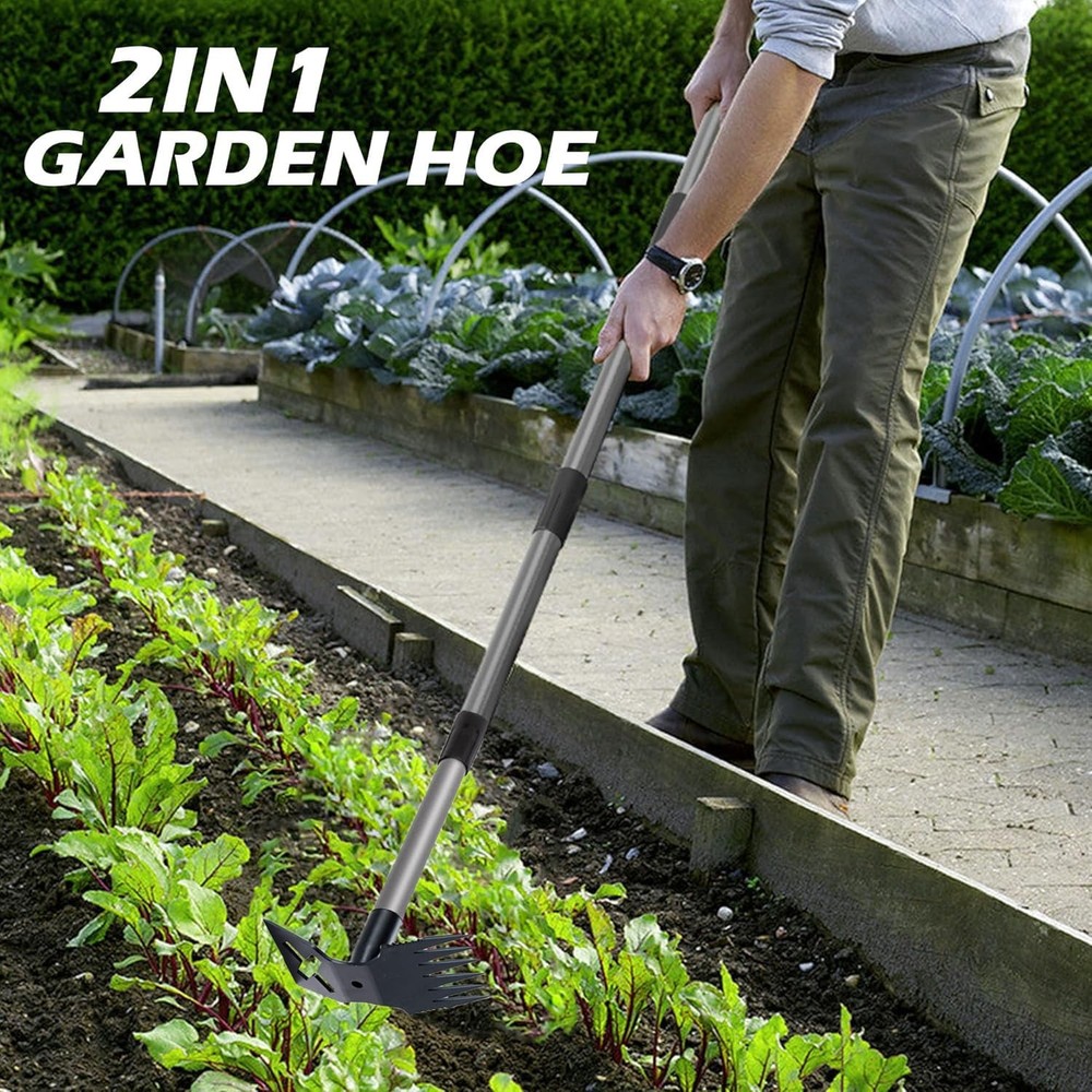 Weed Puller Tool with Long Handle, 60'' Weed Remover Weeding Tool, 2 in 1 Han...