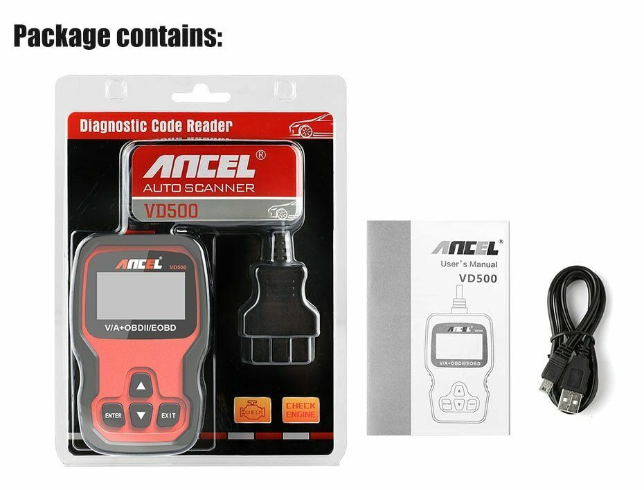 ANCEL VD500 OBD2 Scanner Code Reader Engine ABS EPB IMMO All Systems Diagnostic