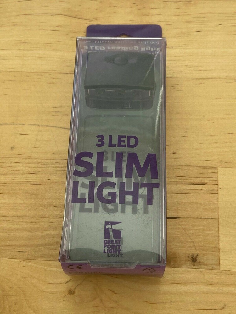 Great Point Light 3 LED Slim Light Purple Book Reading Compact Folding Light New