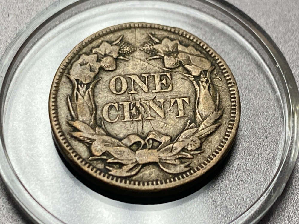 1857 1C Flying Eagle Cent Nice Details One Cent Coin