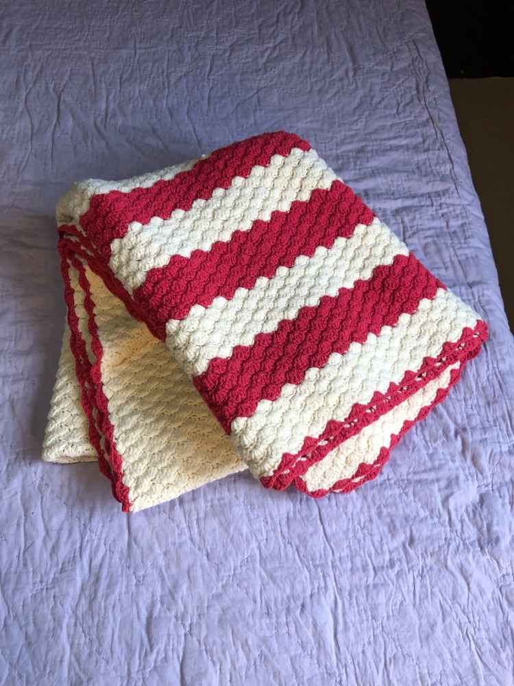 Handmade Crochet Afghan, 79x57