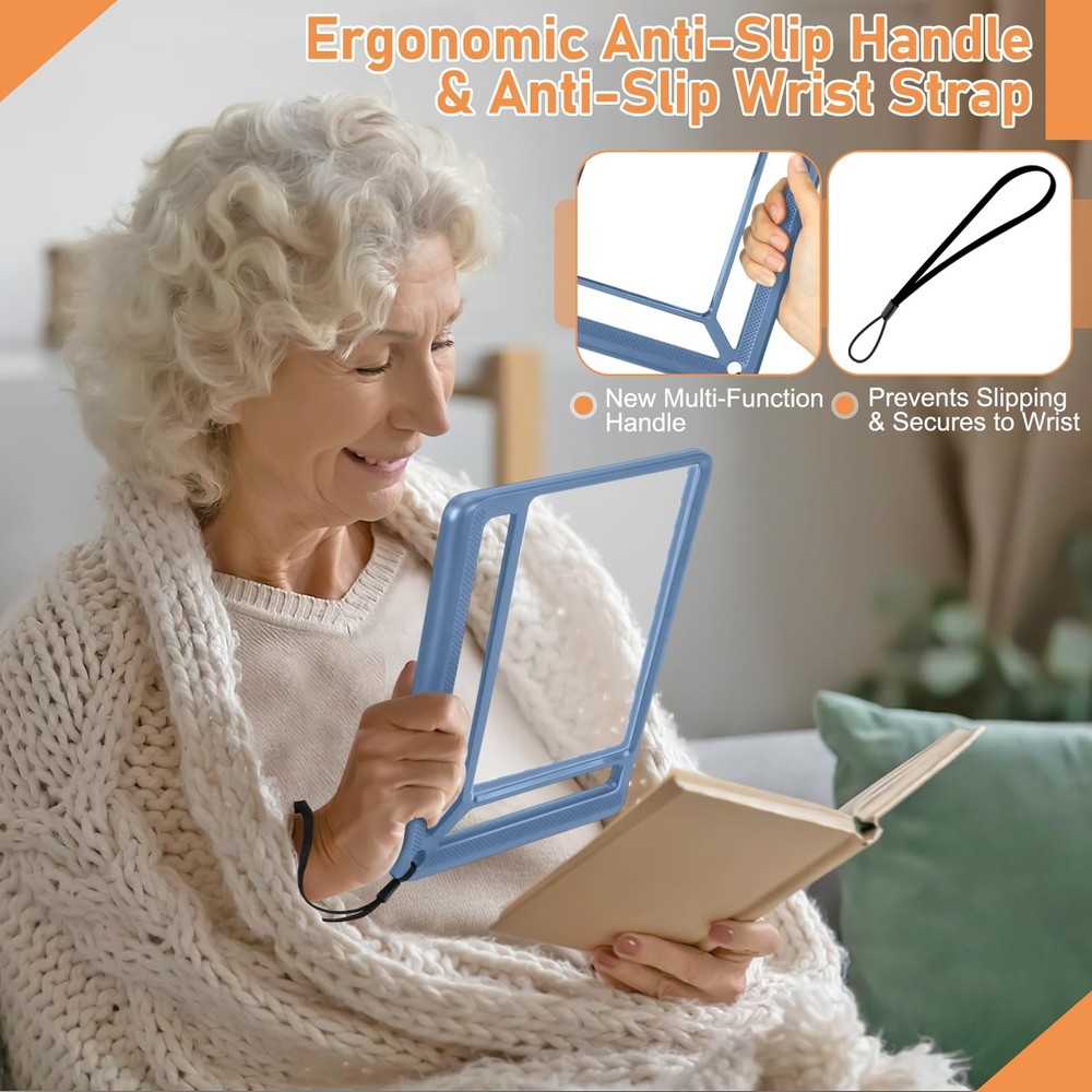 5X Full Page Magnifying Glass for Reading, Lightweight Rectangular Magnifier ...
