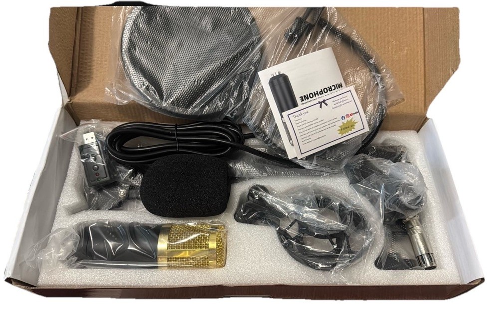 5Core Recording Microphone Podcast Bundle Professional Condenser New OPEN BOX