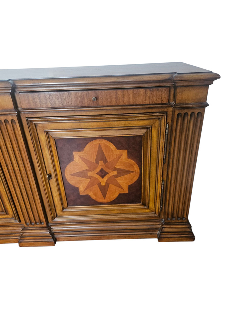 Ethan Allen Marquetry Sideboard Buffet Console Server Lombardy