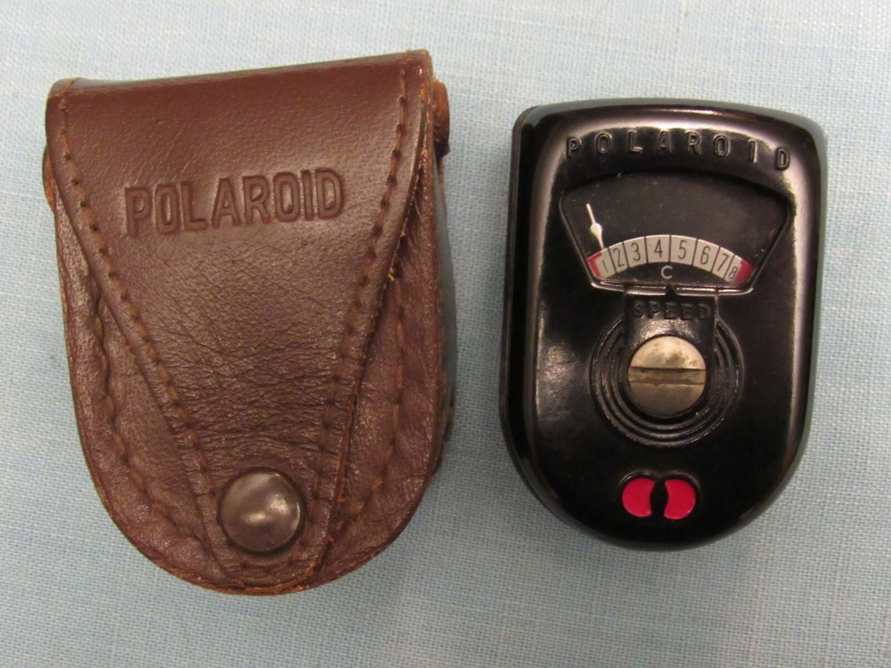 Vintage Polaroid Light / Exposure Meter General Electric with Leather Case