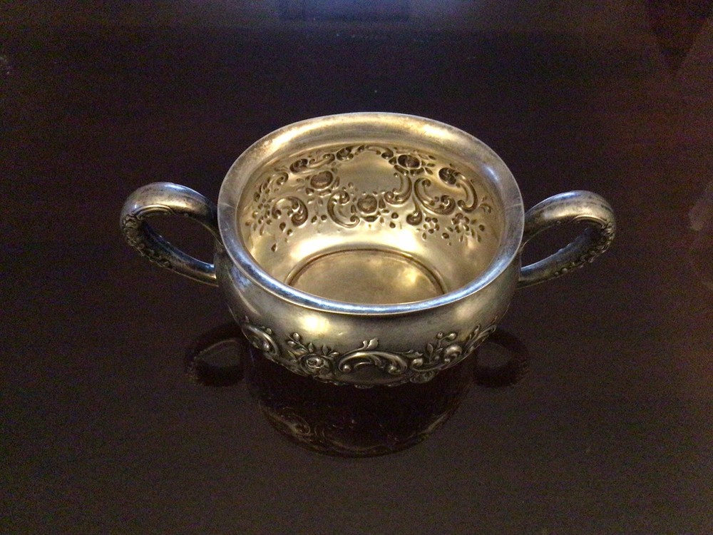 Vintage Dual Handle Gorham Sterling Silver Sugar Bowl