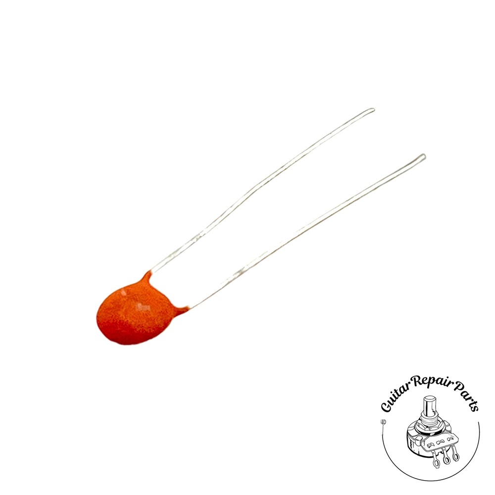 Ceramic Disc Capacitor 180pF, PRS Style Treble Bleed Cap (5 pcs) - Orange