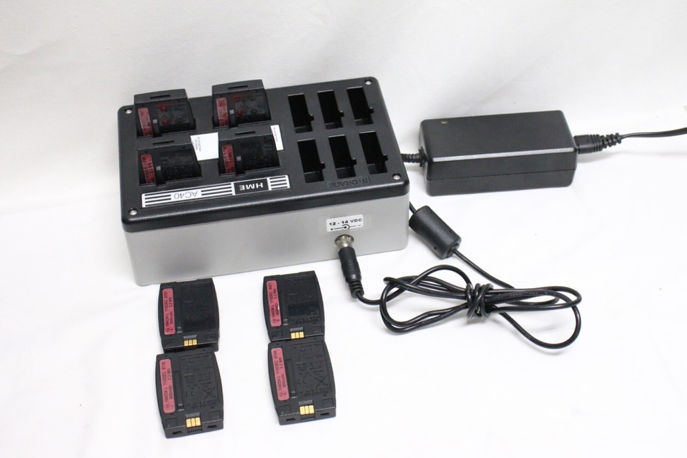 HME DX100 Wireless Intercom System Belt Pack BP200 4 User with Headsets bundle