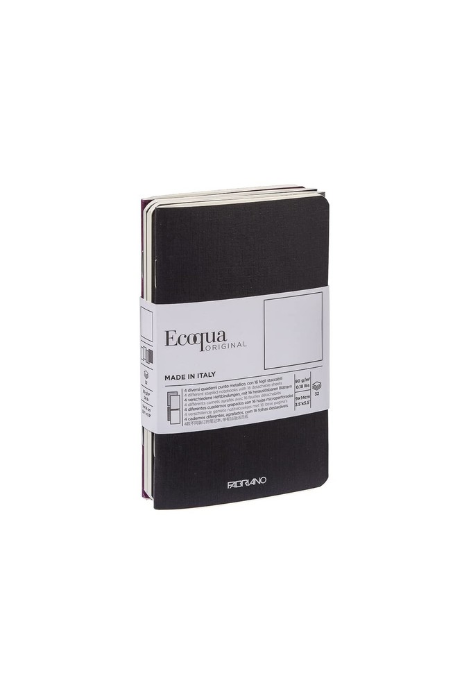 Fabriano EcoQua Set Pocket-Sized Notebook Packs, Blank Winter